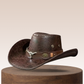 📢📢50% DESCONTO AGORA!!!⏰Chapéu de cowboy respirável com proteção solar