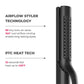 Alisador e modelador de cabelo 2 em 1 AIRFLOW – Modelador com jato de ar frio a 360° e revestimento de turmalina