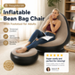 🥳💞 Mais de 50 mil vendidos! 🛋️🎁 50% de desconto! Poltrona insuflável com puff e bomba elétrica – PVC com toque aveludado, suporta 150 kg, pronta em 2 minutos! Relaxe com conforto! ✨💪