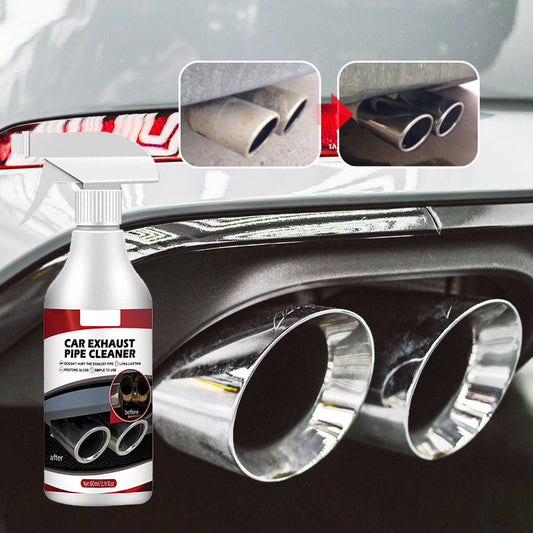 Potente produto de limpeza para o escape do carro