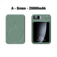 Bateria externa ultrafina de 20000 mAh com carregamento rápido.