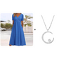🌷50% de desconto na primavera🌷Vestidos longos de manga curta com decote em V para mulher