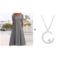 🌷50% de desconto na primavera🌷Vestidos longos de manga curta com decote em V para mulher