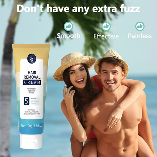 🔥Creme de depilação indolor para todo o corpo, para homens e mulheres – Suave para a pele em todas as zonas🌿
