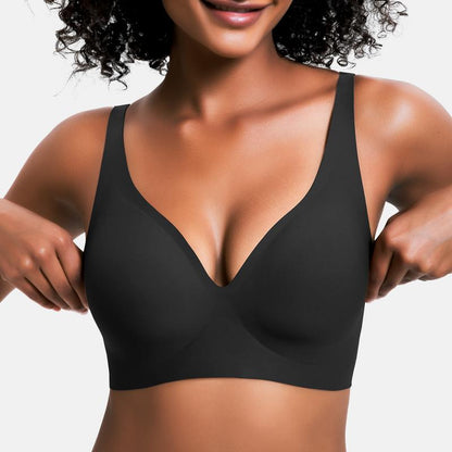 💗ÚLTIMO DIA - COMPRE 1 E GANHE 1 GRÁTIS💗✨Sutiã push-up sem costuras, com decote em V profundo e sem aro