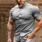 💎 60% DE DESCONTO! 💎 Camisa de manga curta com botões para homem – Não precisa de ser passada a ferro, não amarrota e é ideal para o verão ☀️👔