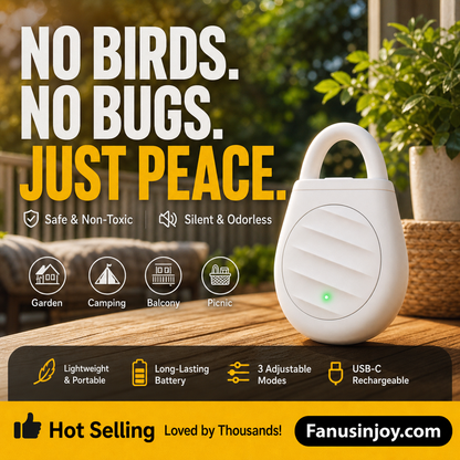 🔥Oferta por tempo limitado! Compre 3 e leve 2 grátis! 🐦Chega de problemas com pássaros, animais e gafanhotos! Porta-chaves repelente ultrassónico portátil para pássaros