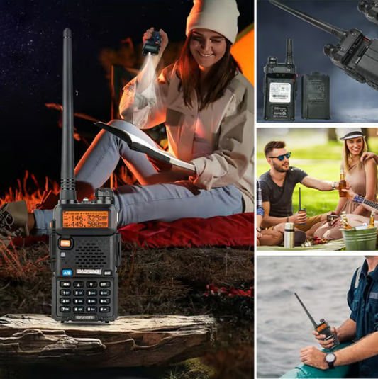 🔥Promoção quente com 50% de desconto🔥📡 Rádio amador UV-5R de longo alcance UV5R Rádio bidirecional Walkie-talkie de banda dupla