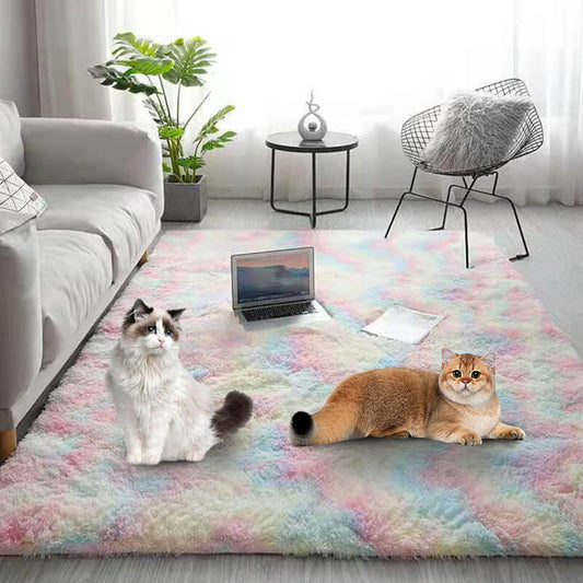 ⏳Oferta Especial por Tempo Limitado⏰Tapete de Peluche com Cores em Degradê