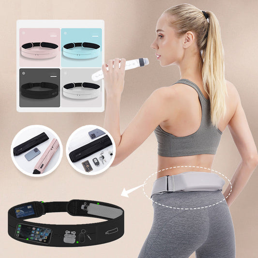 🎁Promoção: 49% de desconto⏳Bolsa de cintura leve com velcro para corrida e desporto