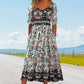 50% DESCONTO🔥Vestido feminino elegante com estampado boémia