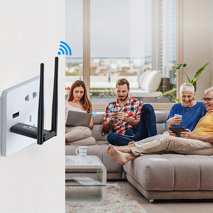 📶  USB WiFi Booster - Dual Antenna Technology for Enhanced Home/Office Network Coverage with Easy Setup 🏠🚀