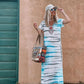 🍃 Vestido comprido largo | Vestido maxi de verão respirável com decote em V
