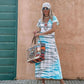 🍃 Vestido comprido largo | Vestido maxi de verão respirável com decote em V
