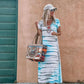 🍃 Vestido comprido largo | Vestido maxi de verão respirável com decote em V