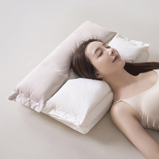 ⏳🔥50% DESCONTO POR TEMPO LIMITADO! ⏰☁️ Almofada de Apoio Cervical de Zona Dupla (Macia e Firme)🛏️