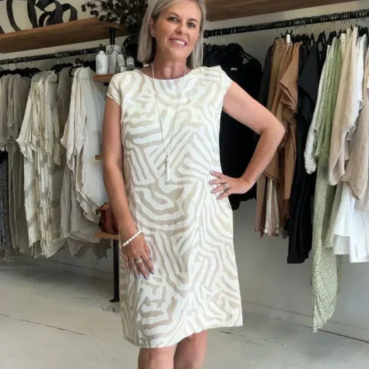 🌸Lässiges Boho-Vintage-Kleid mit Print🌈