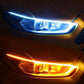 2 peças/luz de sinalização automóvel flexível tipo fluxo LED🔥