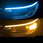 2 peças/luz de sinalização automóvel flexível tipo fluxo LED🔥