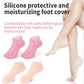 Máscara hidratante para os pés, meias esfoliantes em silicone, meias protetoras para a praia.