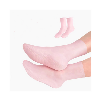 Máscara hidratante para os pés, meias esfoliantes em silicone, meias protetoras para a praia.