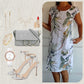 🌸Ofertas de Primavera🌸 Vestido casual estampado com bolsos