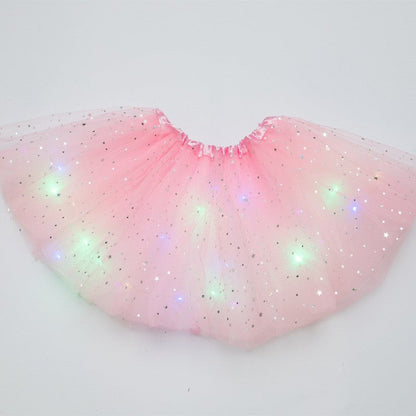 ✨Saia LED em tule mágica e luminosa✨