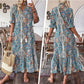 🌸Oferta Especial Verão💐 Vestido Floral de Verão para Mulher com Decote em V