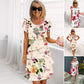 🔥Sucesso de Vendas! 50% de desconto🔥🌸Especial Verão🌸 Vestido Cascata com Estampado Floral Multicolor