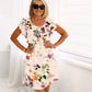 🔥Sucesso de Vendas! 50% de desconto🔥🌸Especial Verão🌸 Vestido Cascata com Estampado Floral Multicolor