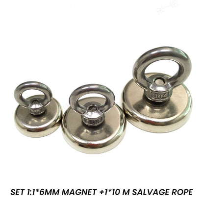 Conjunto de ímanes magnéticos para salvamento em águas profundas