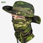 💎 50% DE DESCONTO! 💎 Chapéu de pesca e máscara de pescoço 2 em 1 com camuflagem – Proteção UPF 50+, design destacável e respirável 🌞🎣