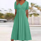 🌷50% de desconto na primavera🌷Vestidos longos de manga curta com decote em V para mulher