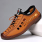 🎉Sapatos de caminhada com biqueira aberta em couro macio🎉 - Compre 2 e ganhe envio gratuito