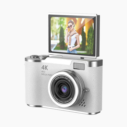 💎 66% DE DESCONTO! 💎 Câmara digital 4K HD com ecrã articulado – Zoom 8X, focagem automática e ecrã giratório para vlogs e selfies 📸🌈