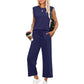 🌺 Promoção especial: 49% de desconto🌺 Novo conjunto de 2 peças para mulher: top sem mangas e calças largas