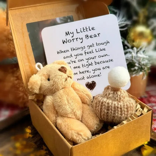 50% DESCONTO💖Boneca Terapêutica de Presente🎁Mini Urso de Peluche Feito à Mão na Caixa