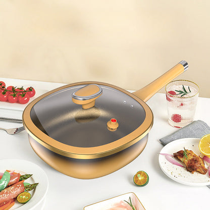 ⏳Promoção por tempo limitado⏰Panela antiaderente de liga de titânio com 30 cm e tampa