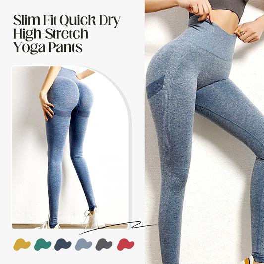 Schnelltrocknende Yogahose mit hohem Stretchanteil in Slim Fit