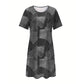 ⏳Oferta Especial por Tempo Limitado⏰Vestido Casual para Mulher com Estampado Patchwork
