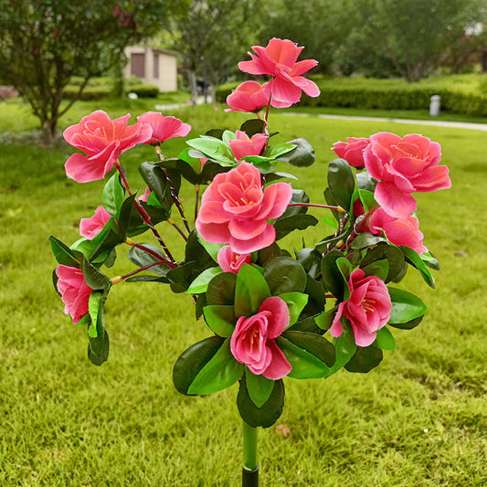 ⏳Desconto de 50% por tempo limitado⏰Luz solar simulada com estaca para jardim em forma de flor de azálea💐💡
