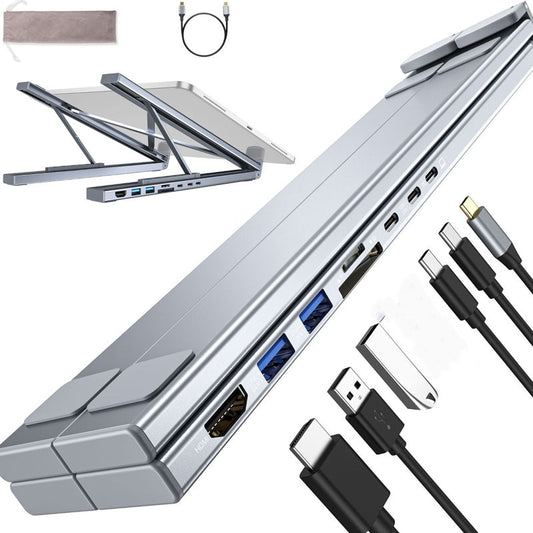 💥Oferta por tempo limitado – Suporte para portátil com estação de ligação USB-C e saída HDMI 4K