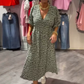 🏖️Promoção de Verão🎀Vestido estampado com decote em V para mulher