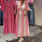 🏖️Promoção de Verão🎀Vestido estampado com decote em V para mulher