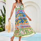 Vestidos femininos largos e encantadores com estampados arrojados