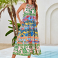 Vestidos femininos largos e encantadores com estampados arrojados