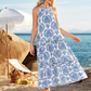 Vestidos femininos largos e encantadores com estampados arrojados