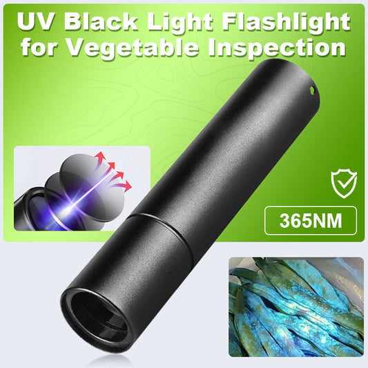 🛡️Lanterna UV Black Light para inspeção de vegetais