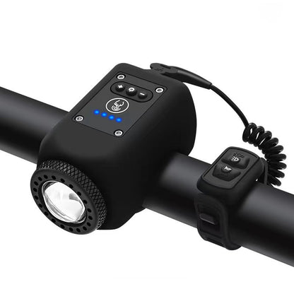 Farol impermeável para bicicleta para uso no exterior com buzina