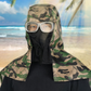 Poncho multifuncional à prova de poeira com capuz, máscara facial e óculos antiembaciamento